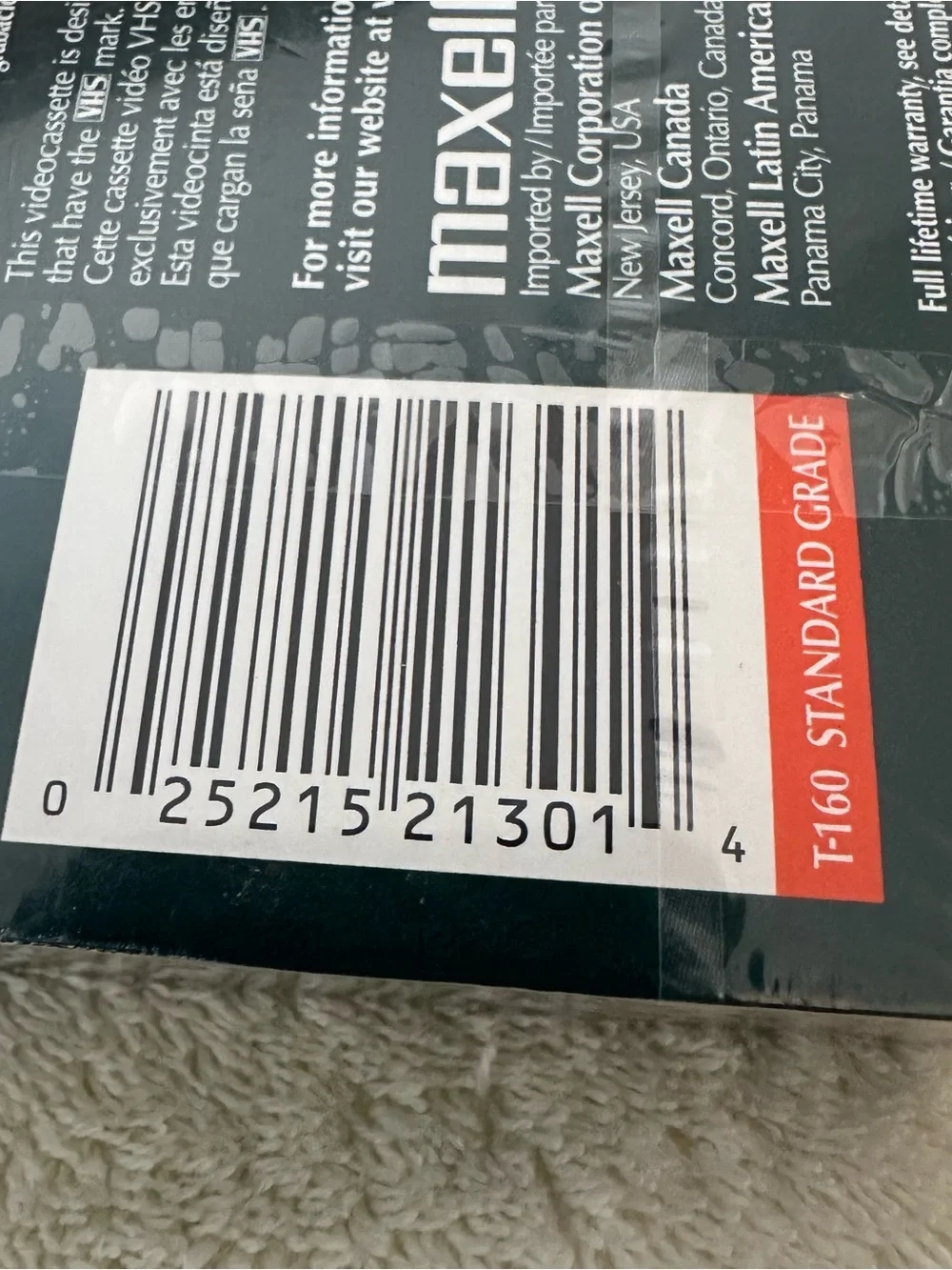 5 Pack Maxell T-160 VHS Blank Tapes Standard Grade 8 Hour Video Cassette Sealed